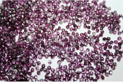 Perline Mezzi Cristalli Mirror-Purple 2mm - 80pz