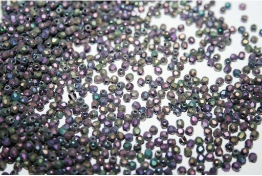 Perline Mezzi Cristalli Matte Iris Purple 2mm - 80pz