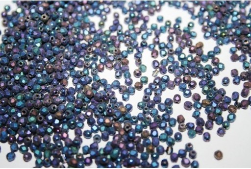 Perline Mezzi Cristalli Matte Iris Blue 2mm - 80pz