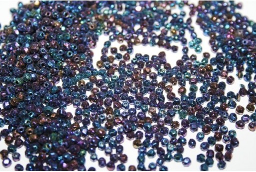 Perline Mezzi Cristalli Iris Blue 2mm - 80pz