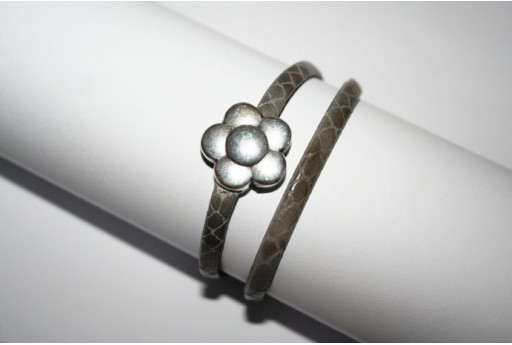 Chiusura Magnetica Fiore Foro 5mm, Colore Argento 1pz. Cod.MIN193 2