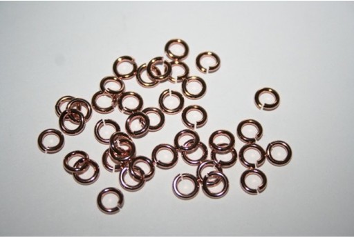 Anellini Aperti Colore Oro Rosa 6mm - 10pz.,