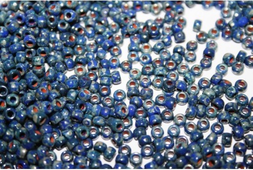 Perline Matubo Bedas Opaque Blue Picasso Silver 7/0 - 10g