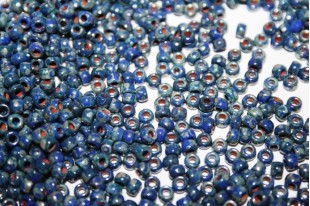 Perline Matubo Bedas Opaque Blue Picasso Silver 7/0 - 10g