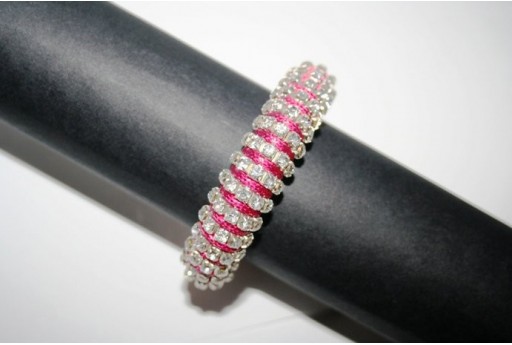 Kit Bracciale Climbing Catena Strass Fuchsia