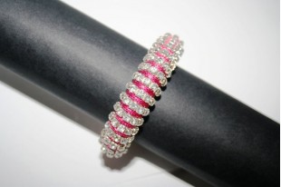 Kit Bracciale Climbing Catena Strass Fuchsia