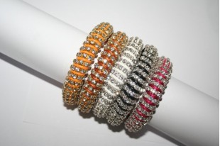 Kit Bracciale Climbing Catena Strass Arancio