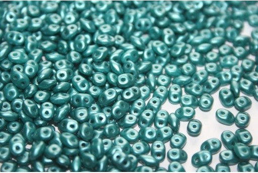 Perline Superduo Pastel Emerald 5x2,5mm - 10g