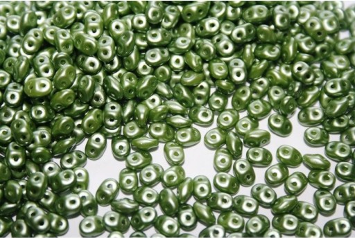 Perline Superduo Pastel Olivine 5x2,5mm - 10g