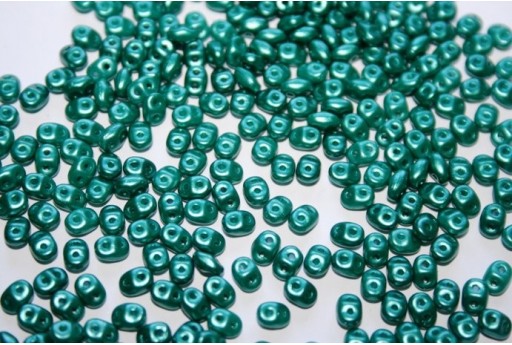 Perline Superduo Pastel Dark Green 5x2,5mm - 10g