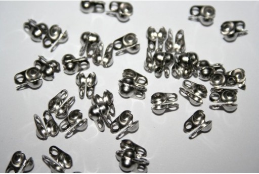 Coprinodi Acciaio, Colore Platino 8x4mm -  10pz