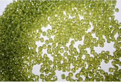 Perline Mezzi Cristalli Luster Olivine 2mm - 80pz