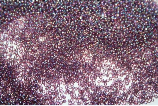 Perline Toho Round Rocailles 15/0, 10gr. Transparent-Rainbow Med Amethyst Col.166B