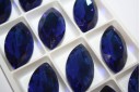 Cabochon Navetta Cristallo 17x32mm., Blue Cobalto 1pz., Cod.CAB08H