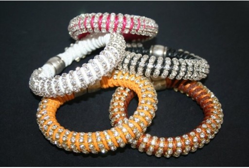 Catena Strass SS16, 4mm Rosso/Argento 50cm., CAT30D 2