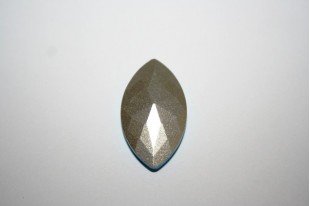 Cabochon Navetta Cristallo 17x32mm., Verde 1pz., Cod.CAB08C