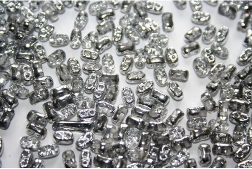 Perline BI-BO Beads 5,5x2,8mm, 10gr., Crystal Silver 1/2 Col.27001