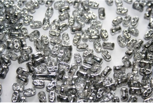 10 Gr.. BI-BO Beads Crystal Beads Silver 1/2, 5 x 2, 8 mm 5 Col. 27001