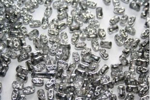 10 Gr.. BI-BO Beads Crystal Beads Silver 1/2, 5 x 2, 8 mm 5 Col. 27001