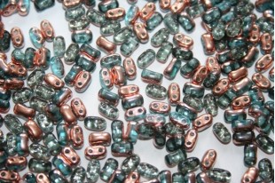 10 Gr.. BI-BO Beads Beads Aqua Capri Gold 5, 5 x 2, 8 mm Col. 27101