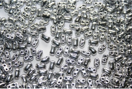 10 Gr.. BI-BO Beads Beads Silver 5, 5 x 2, 8 mm Col. 27000