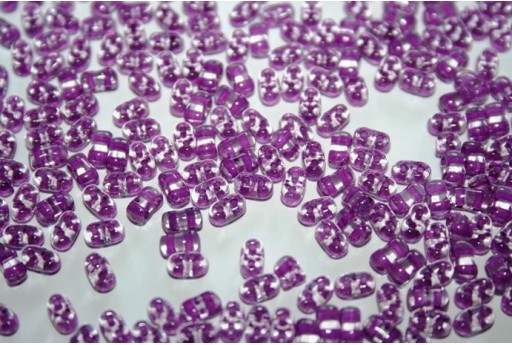 Perline BI-BO Beads Crystal Purple Dark Lined 5,5x2,8mm - 10g