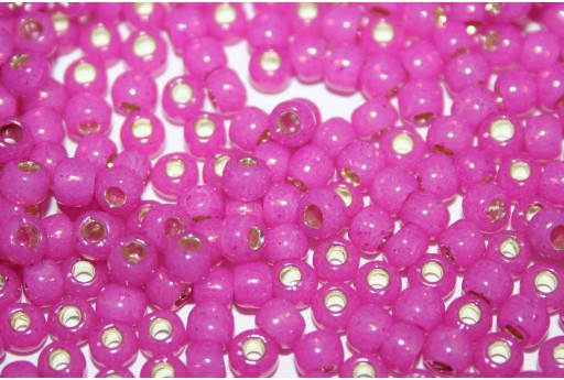 Perline Toho Rocailles Silver-Lined Milky Hot Pink 6/0 - 10gr