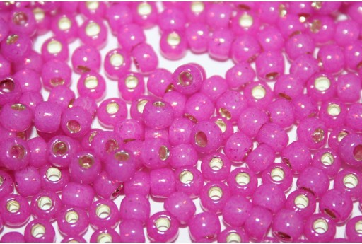 Perline Toho Rocailles Silver-Lined Milky Hot Pink 6/0 - 10gr