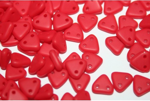 Perline Triangle Matte-Opaque Red 6mm - 8gr