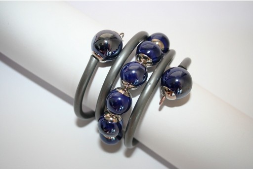 Perline Ceramica Blue Tondo 16mm - 3pz 2