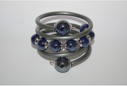 Perline Ceramica Colore Blue Tondo 14mm - 4pz 2