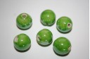 Perline Ceramica Colore Verde Tondo 14mm - 4pz