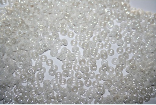 Perline O Beads Chalk White Shimmer 1x3,8mm - 5gr