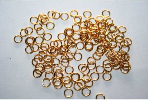 Anellini Acciaio Aperti Colore Oro 4x0,6mm - 10pz