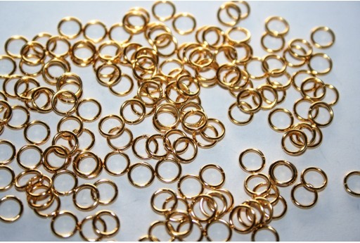 Anellini Acciaio Aperti Colore Oro 5x0,7mm - 10pz