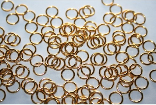 Anellini Acciaio Aperti Colore Oro 6x0,7mm - 10pz