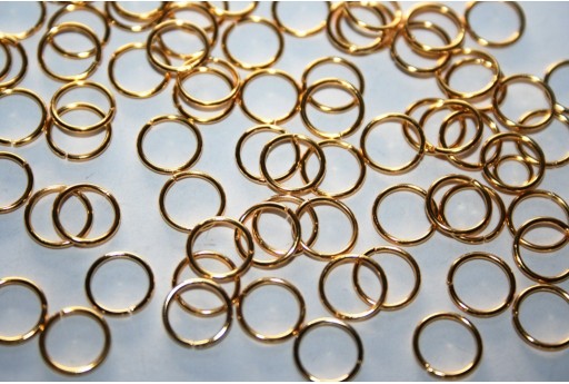 Anellini Acciaio Aperti Colore Oro 8x0,8mm - 15pz