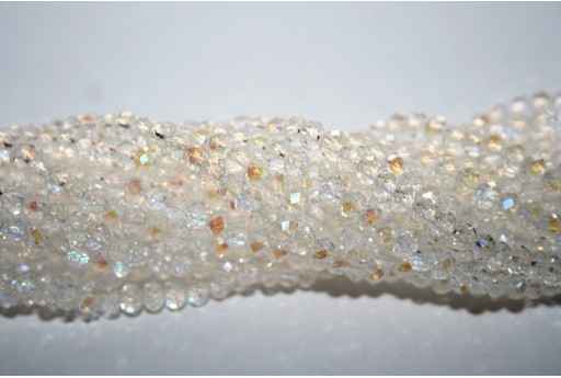 Perline Vetro Rondella Sfaccettata Crystal Luster 4x3mm - 132pz