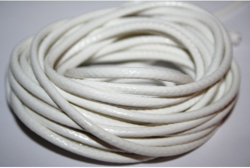 Filo Poliestere Cerato Bianco 3mm - 2mt