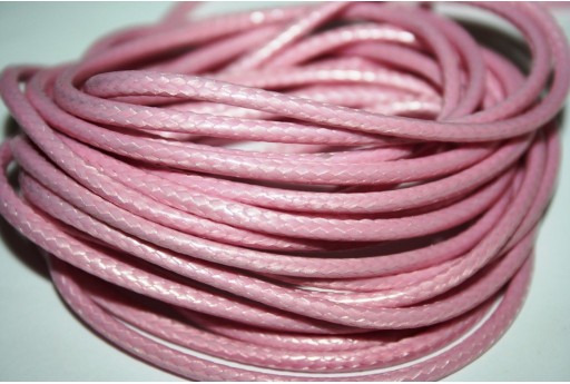 Filo Poliestere Cerato Rosa 3mm - 2mt