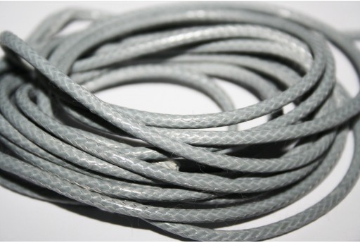 Cordino In Poliestere Cerato 10 M - Grigio Chiaro, 1 Mm, Per Gioielli Fai Da Te E Macramè