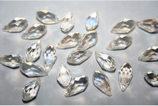 Perline Cristallo Gocce Crystal AB 13x6mm - 15pz