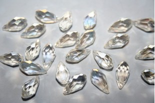Perline Cristallo Gocce Crystal AB 13x6mm - 15pz