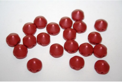 Perline Tipp Beads Metallic Red 8mm - 20pz