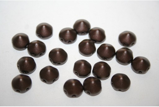 Perline Tipp Beads Pastel Dark Brown 8mm - 20pz