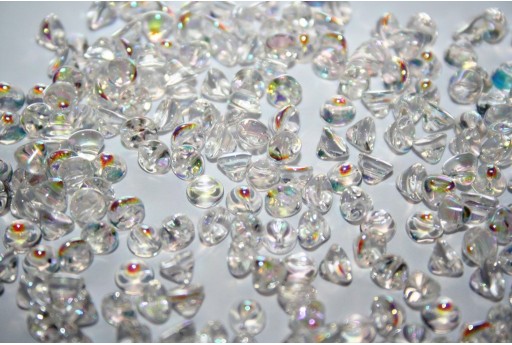 Perline Button Bead Crystal AB 4mm - 50pz