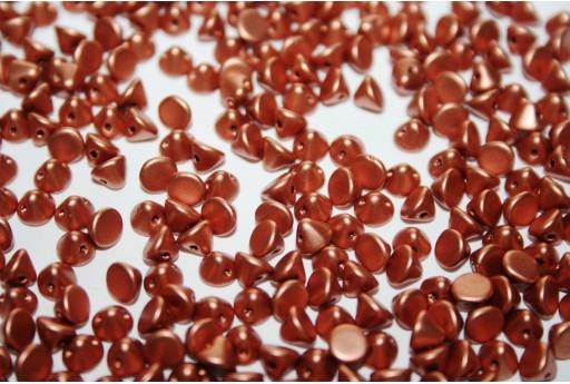 Perline Button Bead Vintage Copper 4mm - 50pz