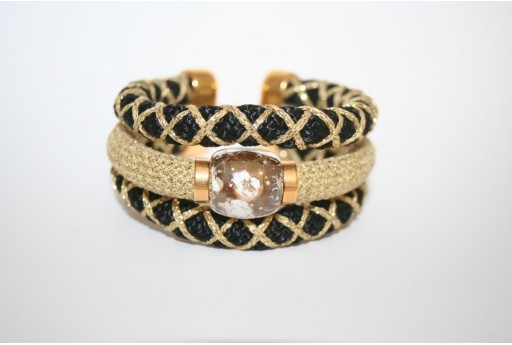 Climbing Cord Nero-Oro 10mm - 1mt 2