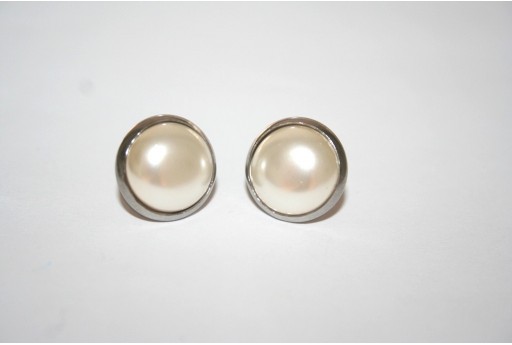 Base per Orecchini Acciaio Fondello 10mm - 4pz 2
