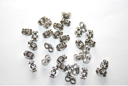 Farfalline Acciaio 6x4,5mm - 20pz